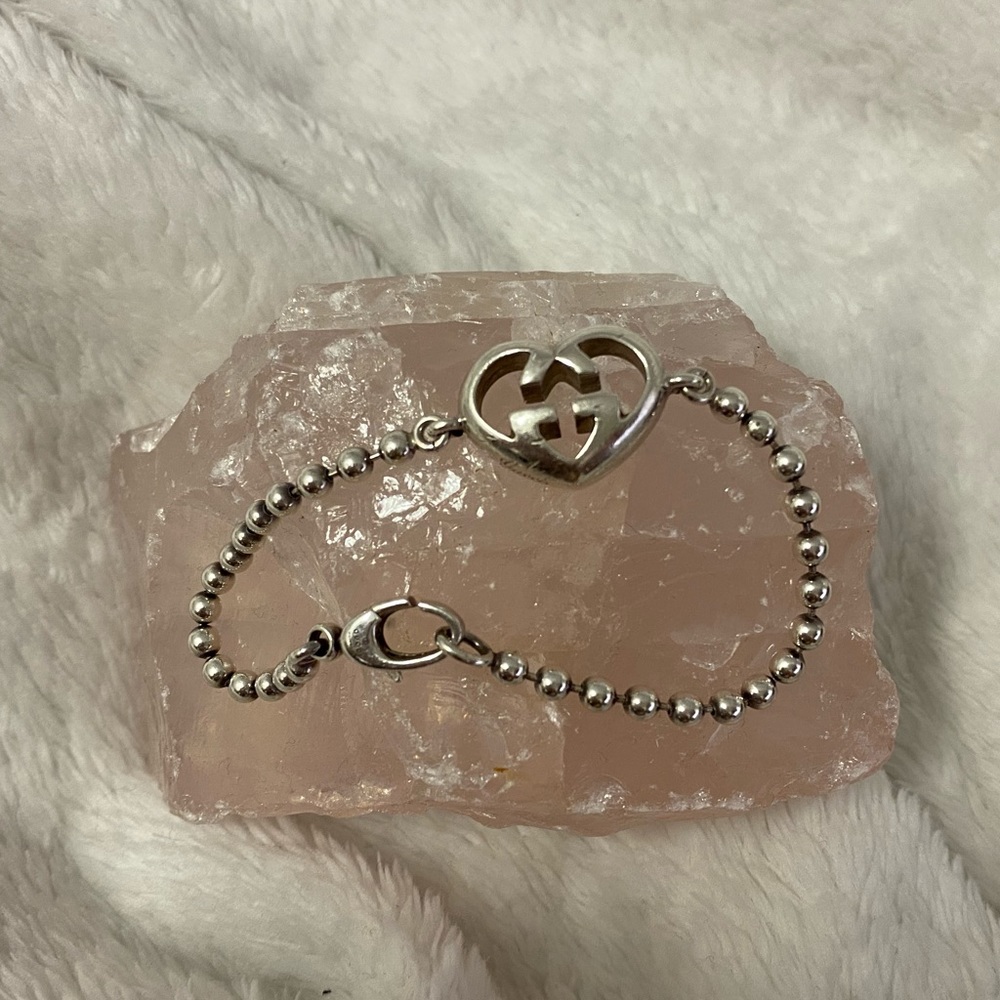 Gucci GG Heart Ball-chain Bracelet in Silver - Picture 5 of 7